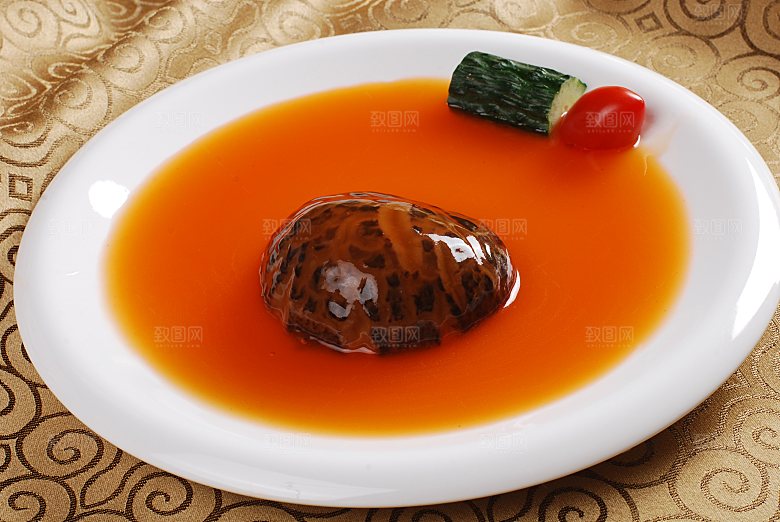 鲍汁扣花餐饮高清图片素材
