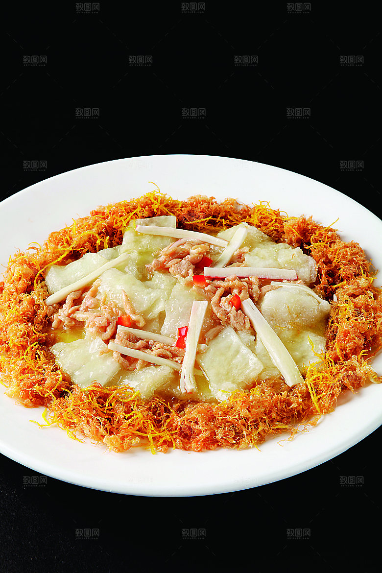 鸡丝棉花肚餐饮高清图片素材