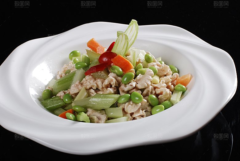 西芹毛豆桃餐饮高清图片素材