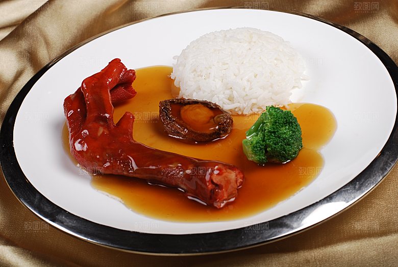 鲜鲍扣鹅餐饮高清图片素材