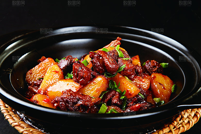 鲜淮山煲土鸭餐饮高清图片素材