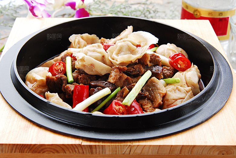 鱼饺牛餐饮高清图片素材