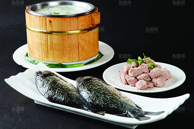 鱼羊一桶鲜餐饮高清图片素材