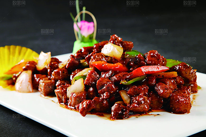 黑椒牛仔粒餐饮高清图片素材
