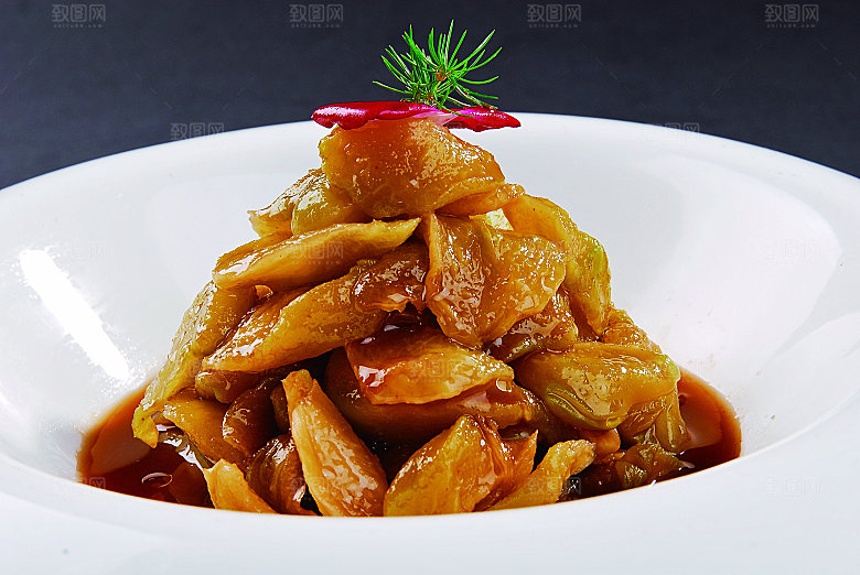 酱泡佛手瓜餐饮高清图片素材