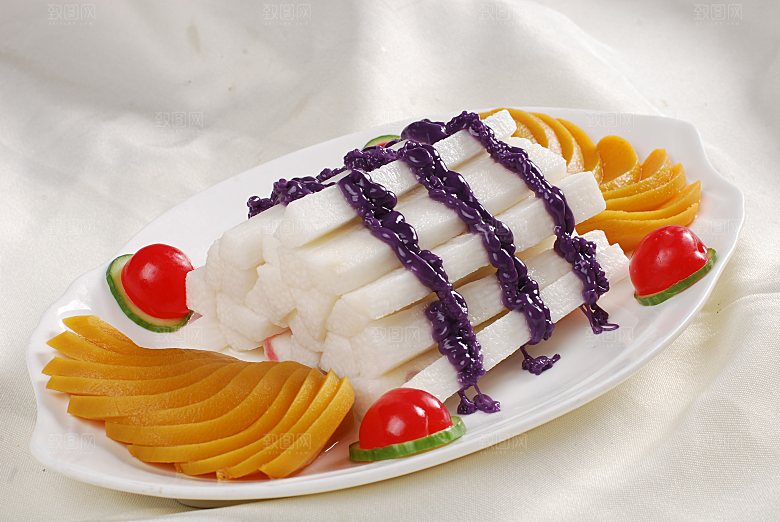 黄桃蓝莓山餐饮高清图片素材