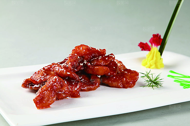 酱香熏鱼餐饮高清图片素材