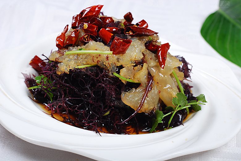 龙须菜蜇餐饮高清图片素材