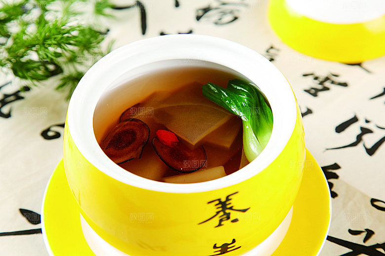 鹿茸炖裙边餐饮高清图片素材