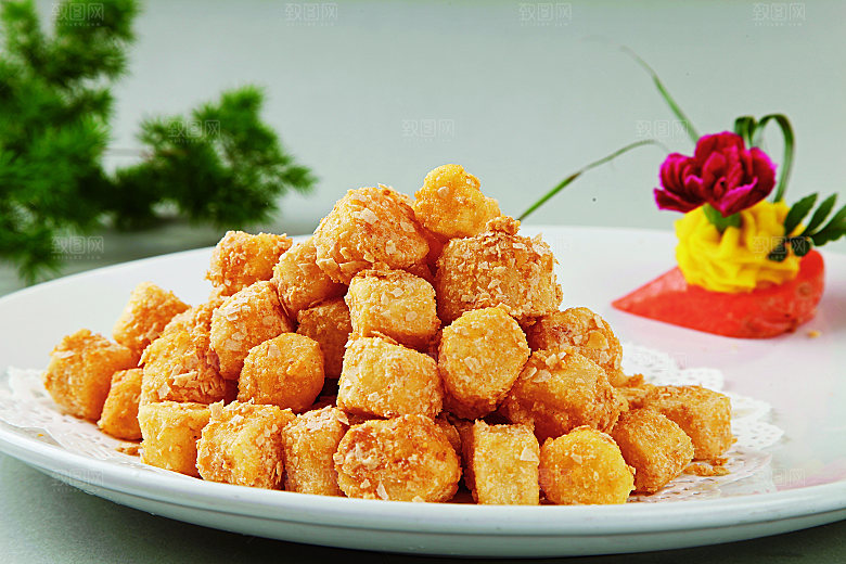 麦香焗山药餐饮高清图片素材
