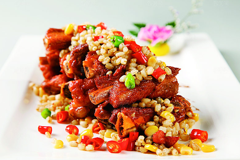 麦香排骨餐饮高清图片素材