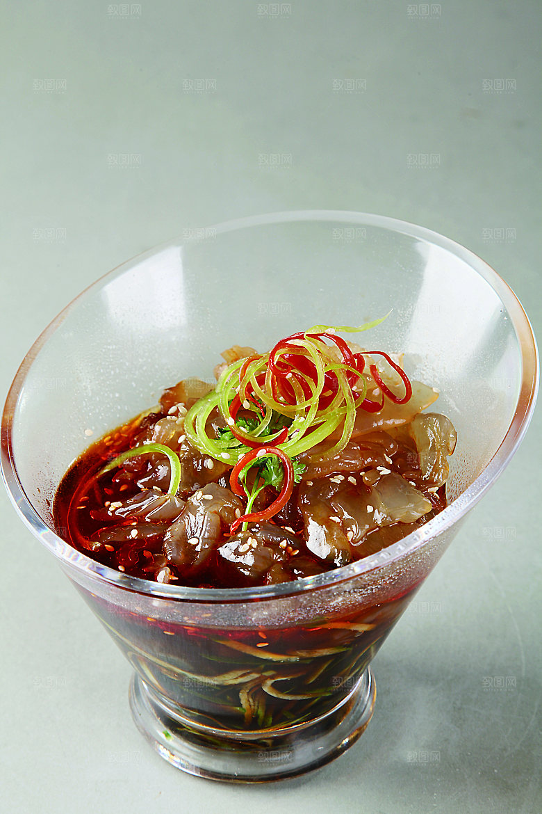 醋椒蜇头餐饮高清图片素材