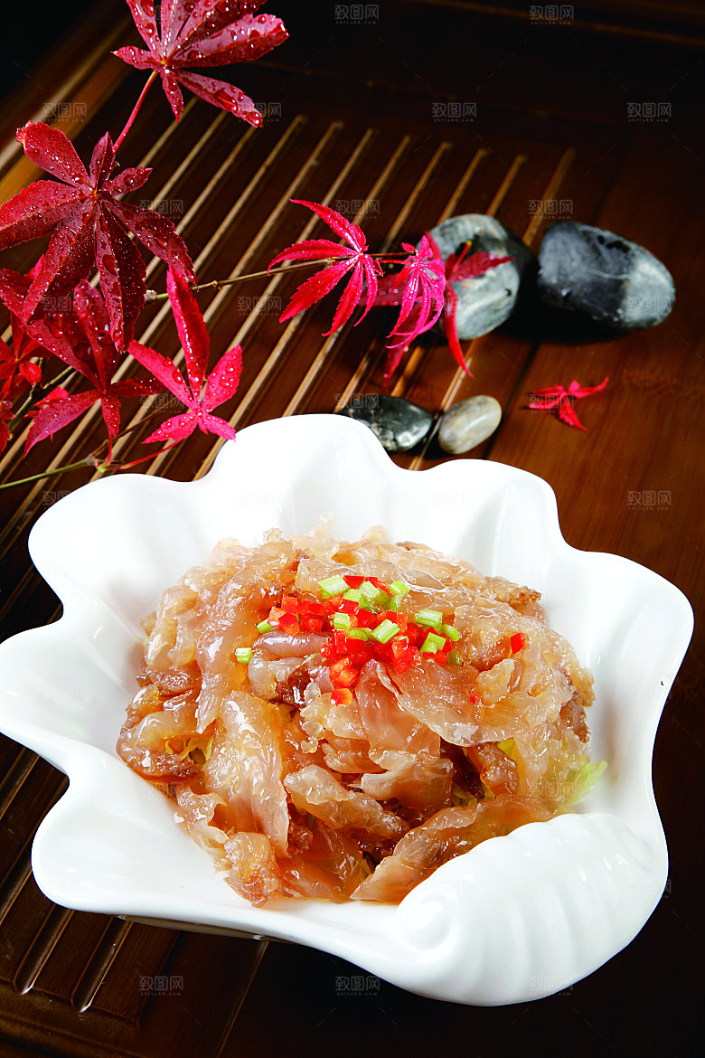 醋泡蜇头餐饮高清图片素材