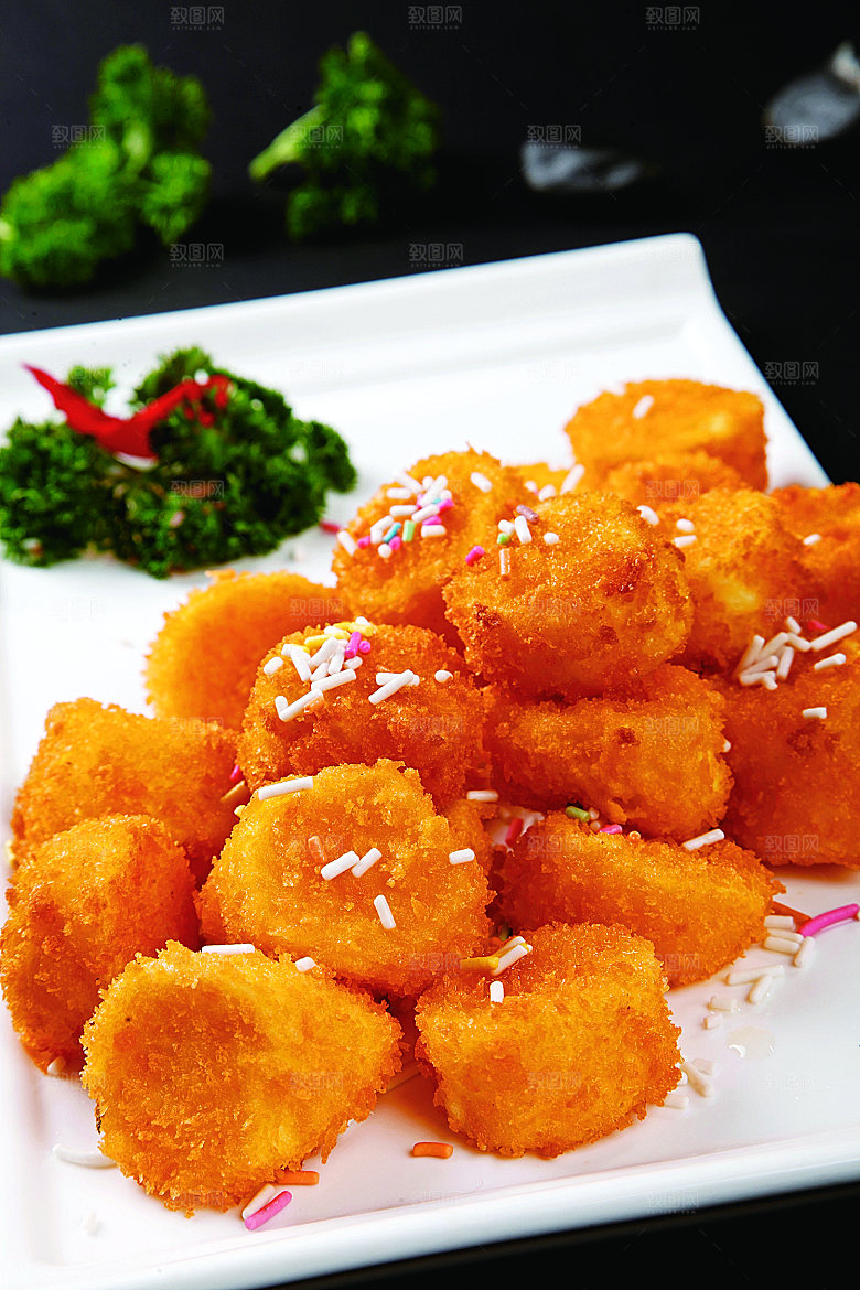 金沙日本豆腐餐饮高清图片素材
