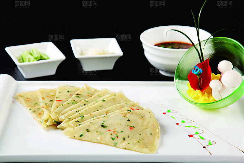 野菜煎饼餐饮高清图片素材