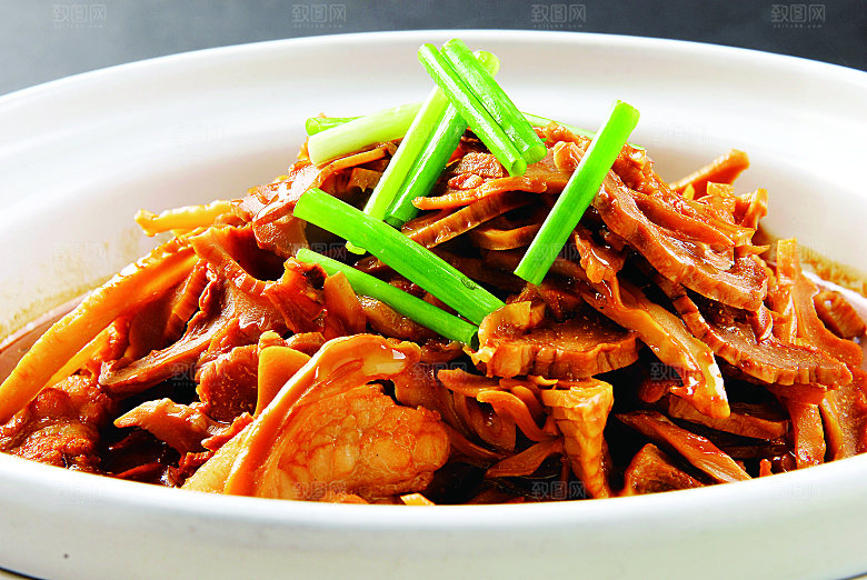 野笋烧肉餐饮高清图片素材