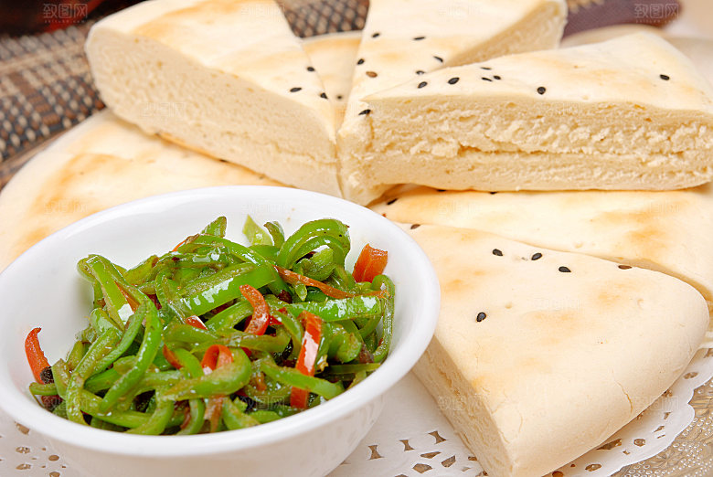 锅盔辣子餐饮高清图片素材