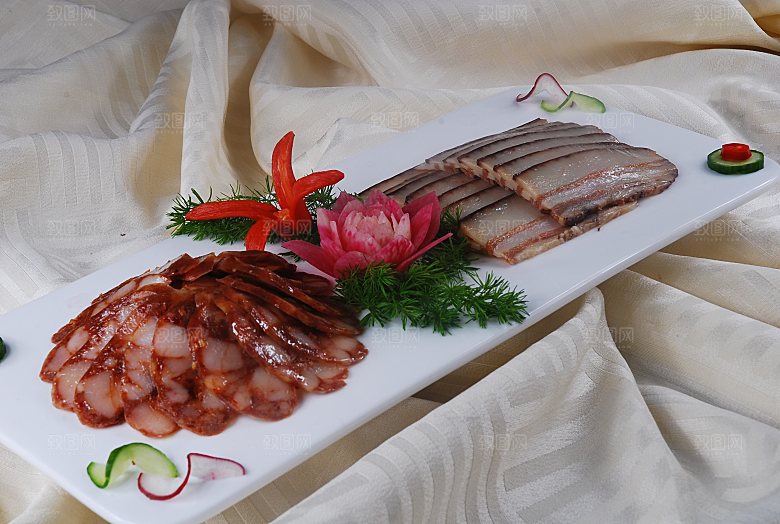 陕南腊味双餐饮高清图片素材