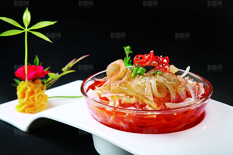 银丝鹿耳餐饮高清图片素材