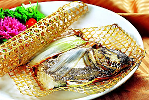 京葱深海鱼头餐饮菜谱菜品高清图片素材