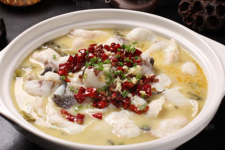 高清美食菜品菜谱酸菜鱼JPG图片