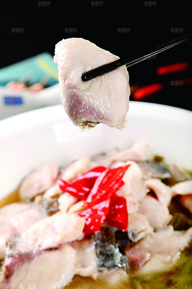 高清美食菜品菜谱酸菜鱼JPG图片