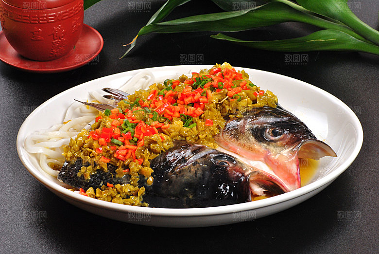 高清美食菜品菜谱剁椒鱼头JPG图片
