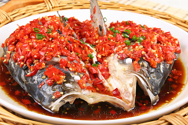 高清美食菜品菜谱剁椒鱼头JPG图片
