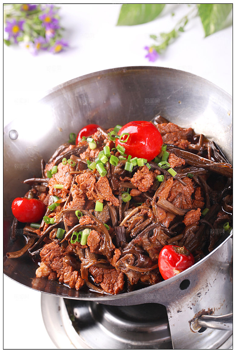 高清美食菜品菜谱干锅牛肉JPG图片素材