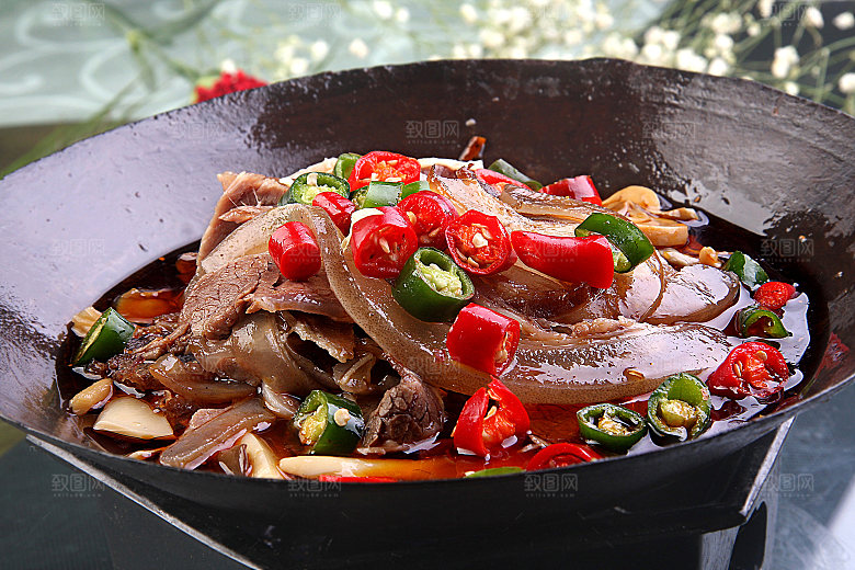 高清美食菜品菜谱干锅牛肉JPG图片素材