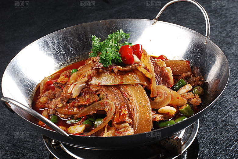 高清美食菜品菜谱干锅牛肉JPG图片素材