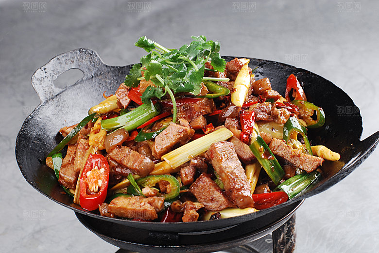 高清美食菜品菜谱干锅牛肉JPG图片