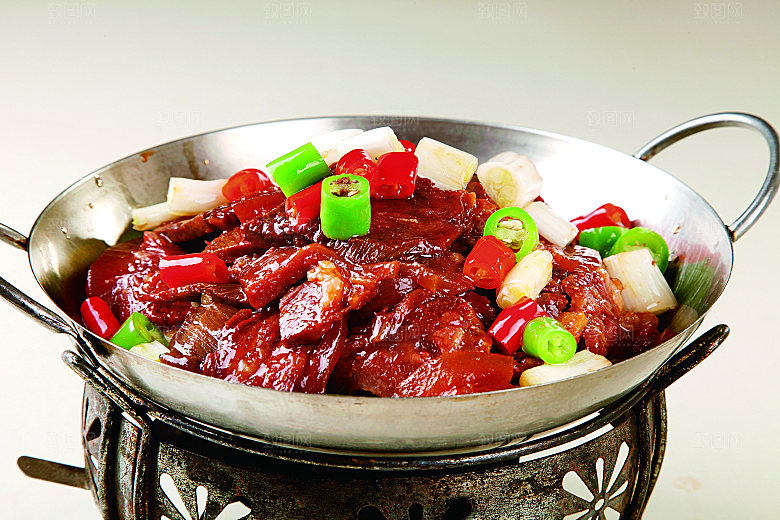 高清美食菜品菜谱干锅牛肉JPG图片