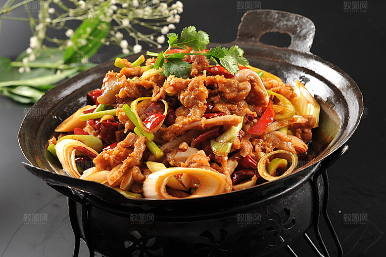 高清美食菜品菜谱干锅牛肉JPG图片