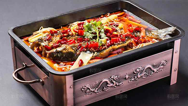 高清美食菜品菜谱香辣烤鱼烧烤JPG图片
