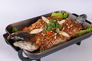 高清美食菜品菜谱香辣烤鱼烧烤JPG图片