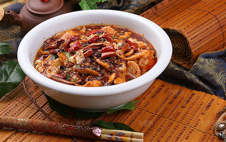 高清美食菜品菜谱水煮肉片JPG图片