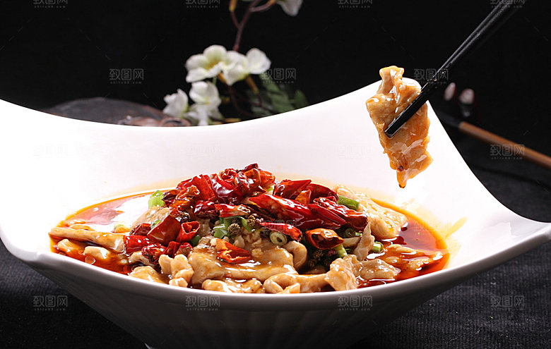 高清美食菜品菜谱水煮肉片JPG图片