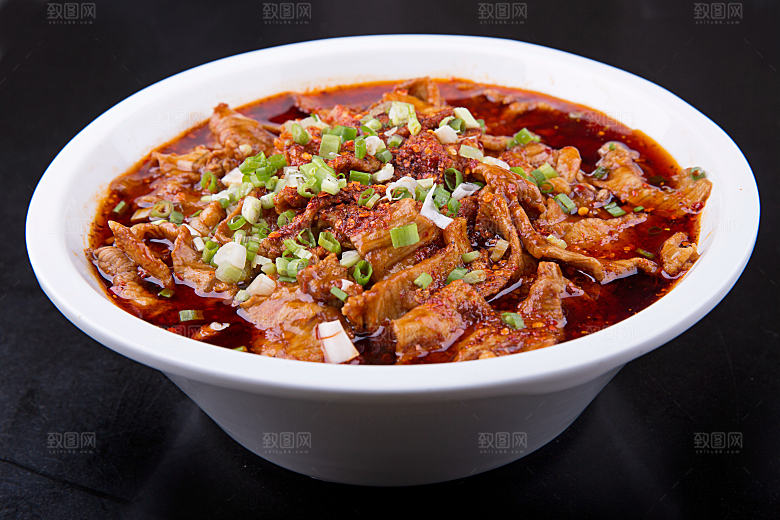 高清美食菜品菜谱水煮肉片JPG图片素材