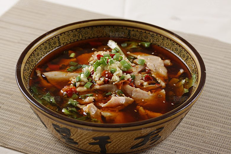 高清美食菜品菜谱水煮肉片JPG图片素材