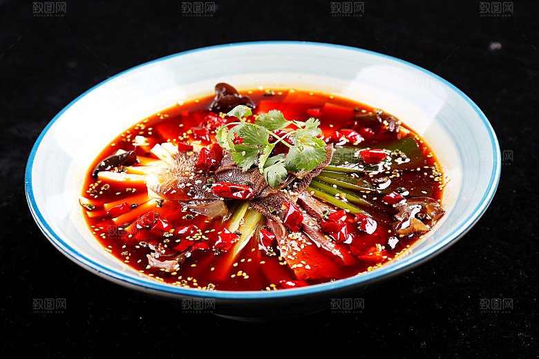 高清美食菜品菜谱水煮肉片JPG图片素材