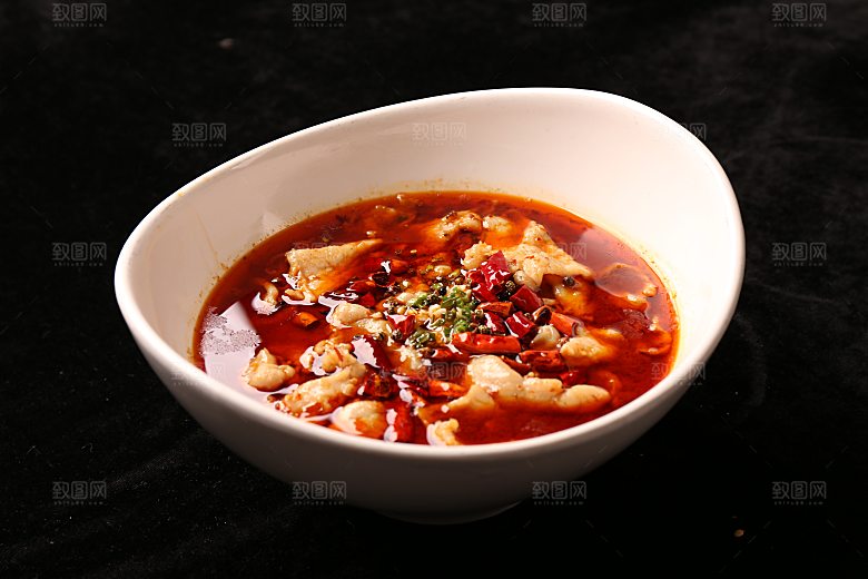 高清美食菜品菜谱水煮肉片JPG图片素材