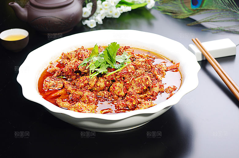 高清美食菜品菜谱水煮肉片JPG图片素材