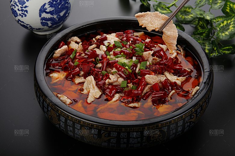 高清美食菜品菜谱水煮肉片JPG图片素材