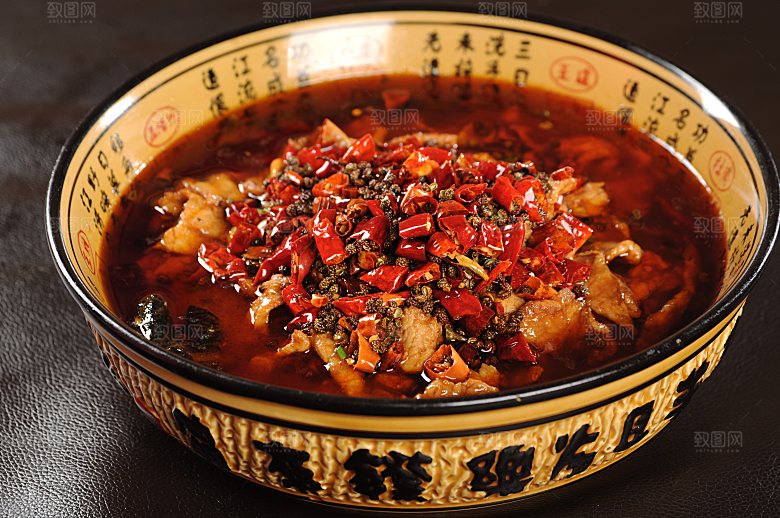 高清美食菜品菜谱水煮肉片JPG图片