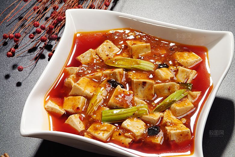 高清美食菜品菜谱麻婆豆腐JPG图片素材