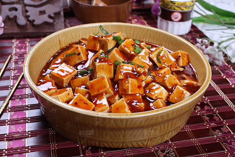 高清美食菜品菜谱麻婆豆腐JPG图片素材