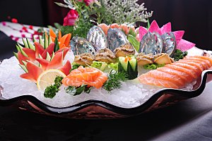 高清美食菜品菜谱海鲜刺身拼盘JPG素材