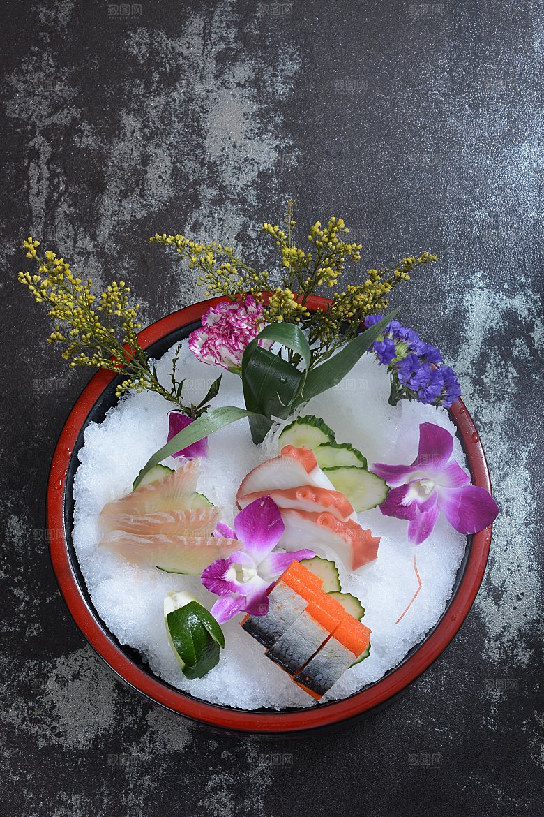 高清美食菜品菜谱海鲜刺身拼盘JPG