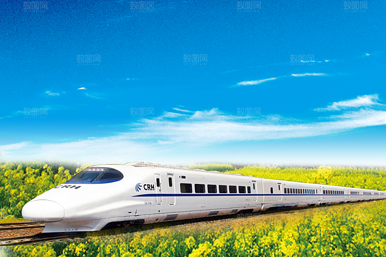 蓝天白云云朵绿色草地蓝色天空高清海报素材